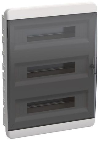 Корпус пластиковый встраиваемый на 54 модуля ЩРВ-П-54 IP41 черная прозрачная дверь TEKFOR | TF5-KP12-V-54-41-K01-K03 IEK