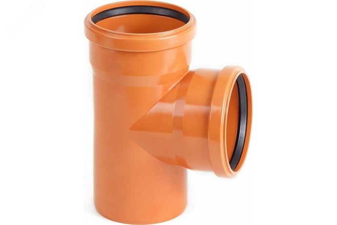 Тройник наружной канализации 110x110 мм. 87 градусов - 2491091 Хемкор