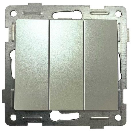 Выключатель 3-кл. СП Bravo 10А IP20 250В механизм жемчуж. GUSI С10В3-028