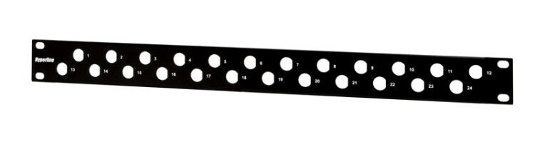Патч-панель PPBL-BNC-19-24BNC BNC 19", 24 порта, 1U, без модулей | 27586 Hyperline