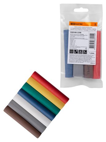 Набор трубок термоусаживаемых, клеевых ТТкНГ(3:1) "Полицвет 12,7/4,3 " | SQ0548-2208 TDM