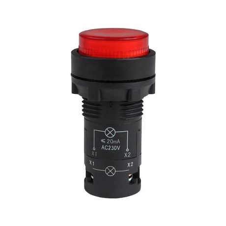 Кнопка с подсветкой OptiSignal Compact D22 C7-PL-M401 красная 1НЗ 230 В AC XB7NW34M2 | 362101 КЭАЗ 362096