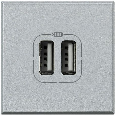 Разъем для зарядки 2хUSB Axolute алюм. Leg BTC HC4285C2 Legrand