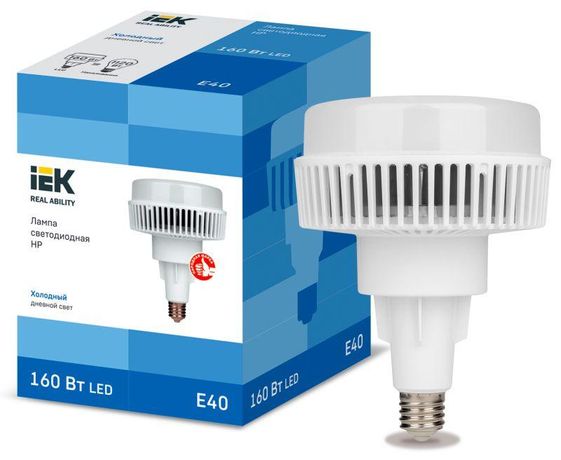 Лампа светодиодная промышленная HP 160Вт 120град 230В 6500К E40 | LLE-HP-160-230-65-E40 IEK