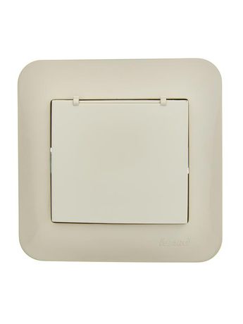 Розетка 1-м СП ASTI 16А IP20 с заземл. крышкой термопласт в сборе крем. LEZARD 7081-0303-123В 7081-0303-123B
