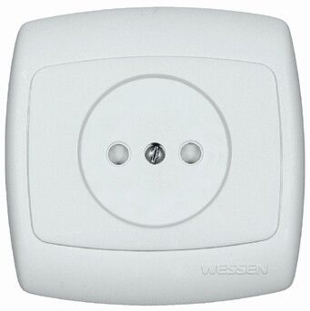 Розетка 1-м СП Рондо 10А IP20 250В без заземл. защ. шторок бел. SchE RS10-185-BI APC