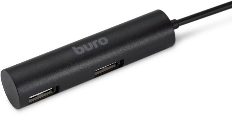 Разветвитель USB 2.0 BU-HUB4-0.5R-U2.0 4порт. черн. BURO 436325