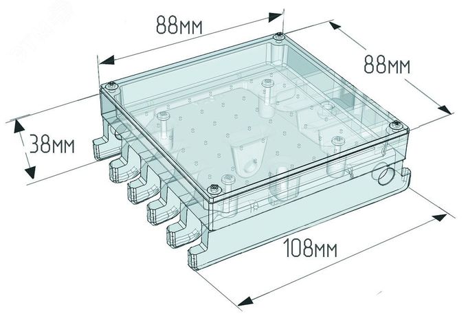 Светильник ДВО10Вт, IP20, 1300Лм, 5000К, Грильято, опал, яч.10х10см Albatross - АТ-ДВО-07-10-35-О Атон