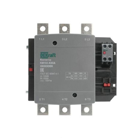 Контактор 265А 380В_АС АС3_ АС4 1НО+1НЗ КМ-102 | 21962DEK DEKraft APC