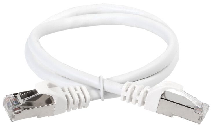 Коммутационный шнур кат. 5Е FTP LSZH 1м белый | PC08-C5EFL-1M ITK IEK