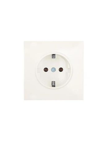 Розетка 1-мест. с/з ПБТ СП ZIMA IP20 16А безвинт. зажим слон. кость LEZARD 704-9088-122BQC