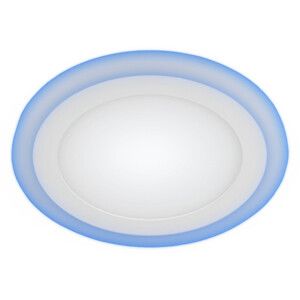 Светильник светодиодный LED 3-6 BL круглый с синей подсветкой 6Вт 220В 4000К ЭРА Б0017492