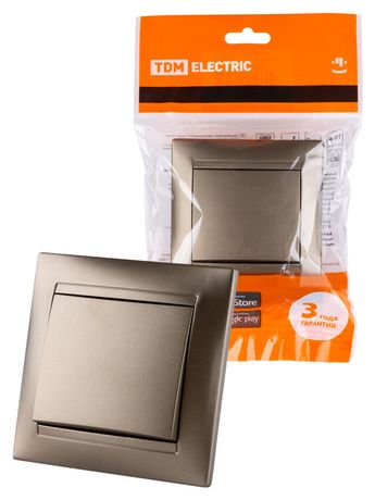 Выключатель 1 кл. 10А бронза "Лама" | SQ1815-0701 TDM