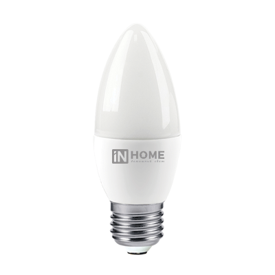 Лампа светодиодная LED-СВЕЧА-VC 6Вт свеча 6500К холод. бел. E27 570лм 230В IN HOME 4690612030357