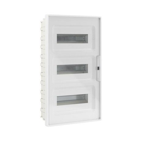 Щиток 36 мод встраиваемый FRAME ЩРв-П-36, белый, с прозрачной дверцей, 4 шинами PEN (2шт на 8 отв. и 2шт 10 отв.) F36B1WT DKC ДКС