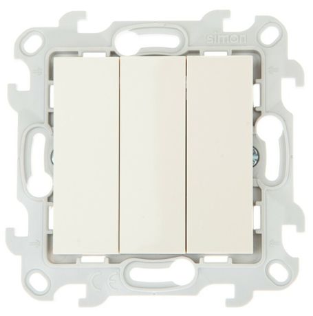 Выключатель 3-кл. 1п 2мод. СП Simon 24 10А IP20 механизм сл. кость 2450391-031