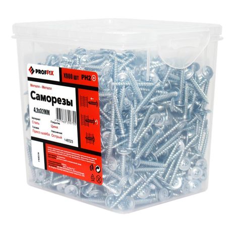 Саморез СММ 4,2х32 усиленный (TWN) (900 шт) - контейнер | 146523 PROFFIX Tech-KREP