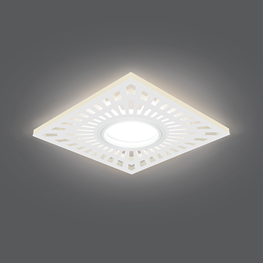 Светильник встраиваемый ДВО под лампу 3 Вт (max) 3000К IP20 d95х25 мм монт d60 Backlight Gauss - BL127