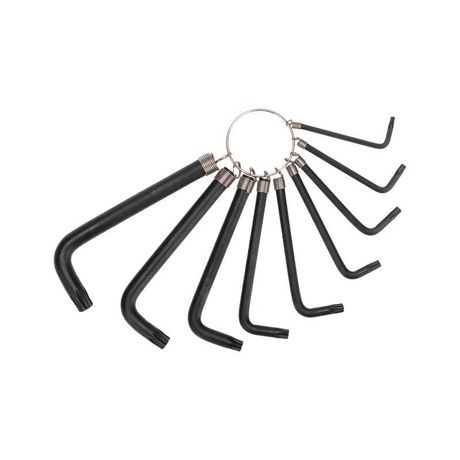 Набор ключей имбусовых TORX T10-T50, CrV, 9 шт., оксидированные, на кольце | KR-12-5203 Kranz