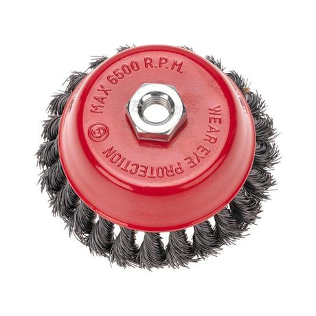 Щетка чашечная для УШМ крученая стальная проволока 125 мм М14 | KR-91-1235 Kranz