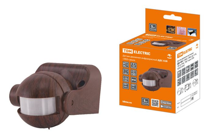 ДДС-02В (1100Вт, 5-480с, 6м, 5+Лк, 180гр, IP44), "ЭКО" венге | SQ0324-0042 TDM
