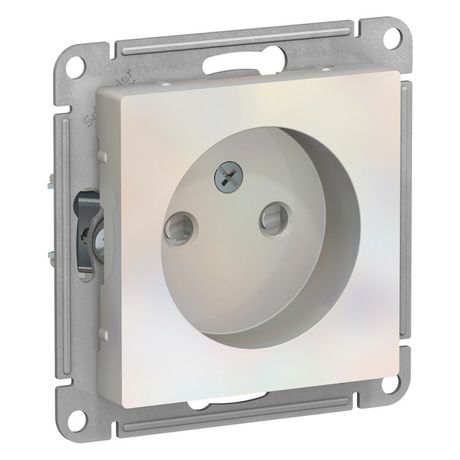 Механизм розетки 1-м СП ATLAS DESIGN без заземл. защ. шторки 16А жемчуг SchE ATN000449 APC