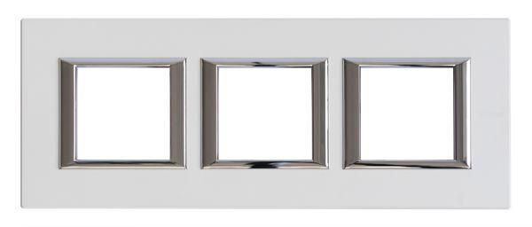 Рамка 3х2мод. Axolute прямоугол. горизонт. серебро Leg BTC HA4802M3HSAN Legrand
