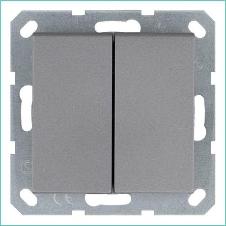 Переключатель проходной 2-кл. 10А IP20 механизм алюм. Jasmart G3022S