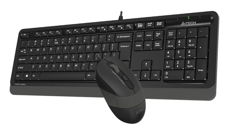 Комплект клавиатура+мышь Fstyler F1010 клавиатура черн./сер. мышь USB Multimedia GREY A4TECH 1147539
