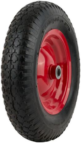 Колесо запасное 400х90х230мм для тачки 77557 (4.80дюйм/4.00дюйм-8дюйм) (посадка ширина 90мм диаметр 20мм ) FIT 77567 РОС