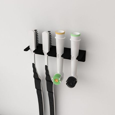 Держатель для хранения зубных щеток и насадок монтаж без сверления черн. Rexant 38-0695 MEET