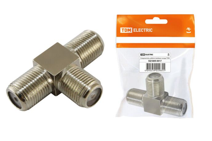 Соединитель кабеля тройник гнезда, инд. упаковка | SQ1809-0017 TDM