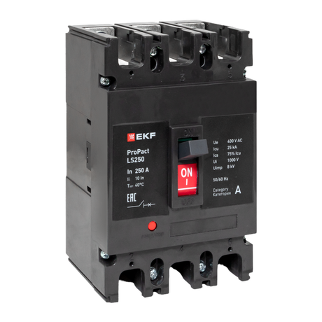 Выключатель автоматический LS250 25кА 3P 200А ProPact | mccb-250-25-3-200-ls EKF