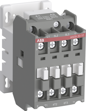 Контактор AX09-30-10-80 9А AC3, с катушкой управления 220-230В АС|1SBL901074R8010| ABB
