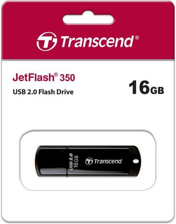 Флеш-накопитель TS16GJF350 16GB JetFlash 350 (Black) USB 2.0 Transcend 1000501800