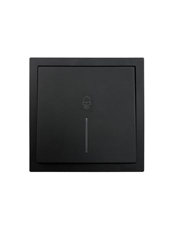 Кнопка звонка с индик. СП ZIMA IP20 безвинт. зажим черн. бархат LEZARD 704-4288-108QC