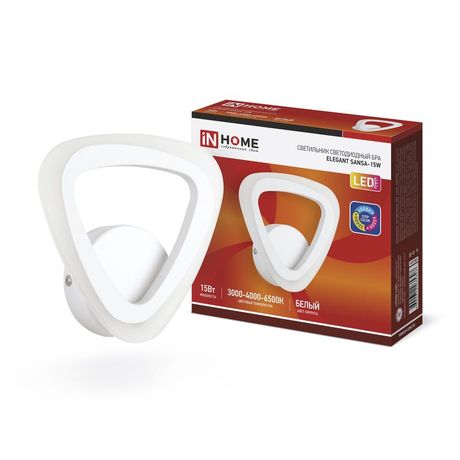 Светильник светодиодный ELEGANT SANSA-W 15Вт 230В 3000-6500K 1200Лм STEP COLOR белый IN HOME - 4690612035307