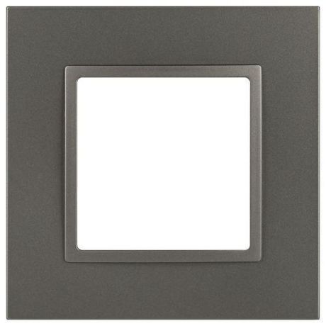 Рамка для розеток и выключателей Elegance 14-5011-16 Classic, на 1 пост, титан | Б0065823 ЭРА