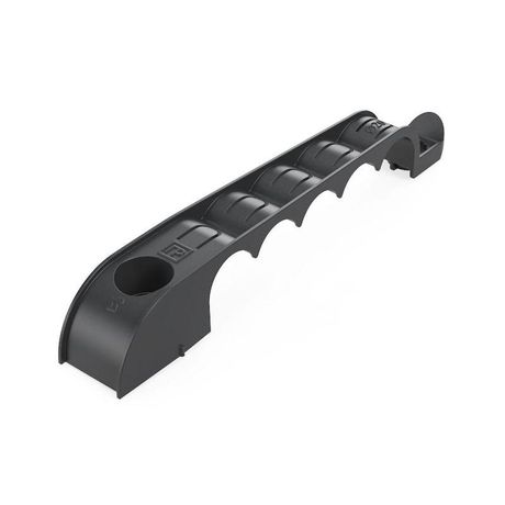 Держатель труб для прямого монтажа односторонний на 5 мест в гофроящике чёрный d20 (200шт/кор) Промрукав | PR13.03286 Строитель