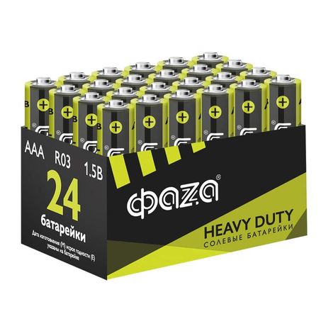 Батарейка R03 ФАZА Heavy Duty Pack-24 арт.5042322 ФАЗА