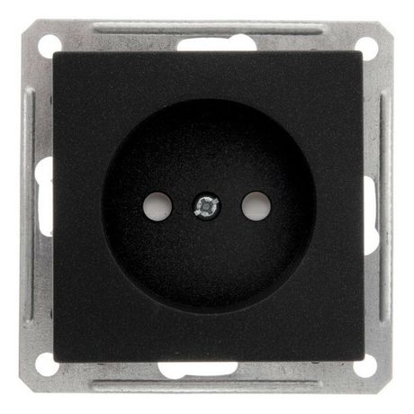 Механизм розетки W59 16А без защ. шторок заземл. черн. бархат SchE RS16-153-6-86 APC