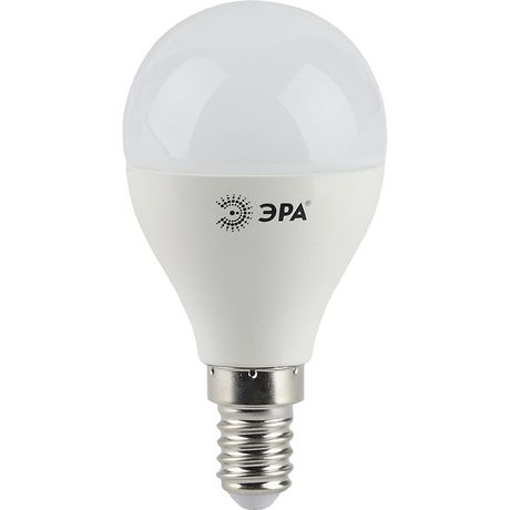 Лампа светодиодная LED 5 Вт 400Лм 4000К шар нейтральный E14 170-265В P45-5W-840-E14 Standart - Б0028487 ЭРА