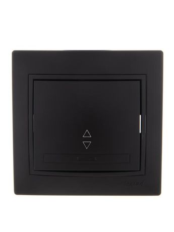 Переключатель проходной 1-кл. 1п СП Mira 10А IP20 со вставкой черн. бархат LEZARD 701-4242-105