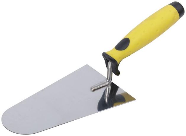 Мастерок бетонщика "Профи" "трапеция" нержав. мягкая ручка 180мм FIT 05072 РОС