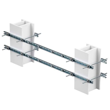 Комплект монтажных профилей обжимной тип 3 крепление к двум стойкам 350х440мм длина профиля 1500мм для крепления 2 оболочки(ек) одного типоразмера с видом защиты Ex e гор. оцинк. DKC EX-E2TRB040515 ДКС