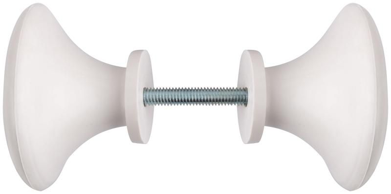 Ручка-кнопка дверная пластиковая бел. КУРС 66835