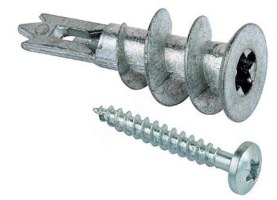 Дюбель металлический для гипсокартона GKM 27 с шурупом потайной головкой - 40434 Fisher