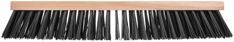 Щетка уличная Профи деревянная, жесткая щетина, отверстие с резьбой под углом, 5-ти рядная, 500х65 м - 68053 РОС