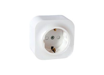 Розетка 1-местная для открытой установки с заземлением защитными шторками 16Абелый QUTEO - 782220 Legrand