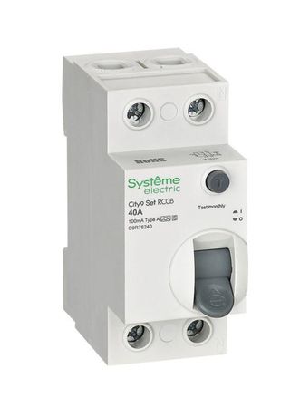 Выключатель дифференциального тока City9 Set 2п 40А 100мА A-S 230В SE C9R76240 APC